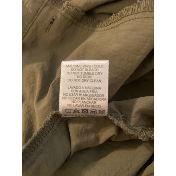 Love Tree Size Green Parachute Cargo Pants Drawstring Hem High Rise Size Medium - Picture 10 of 10